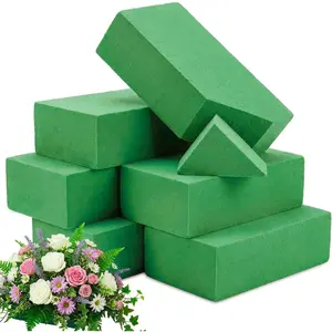 Floral  Blocks, Green  ,Wet & Dry Flower  for  and Artificial ,Florist Styrofoam Flower Arrangements Supplies, Decorations for Wedding, Birthdays and Garden (6)