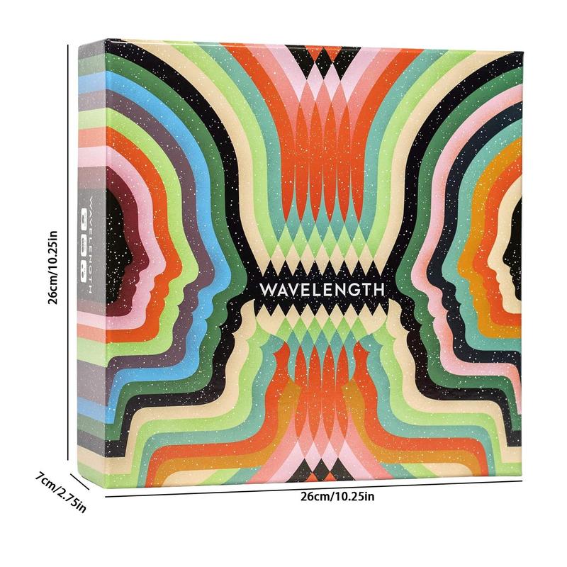 WaveLength Party Game, 1 Box Colorful Abstract Pattern Card Game, Exciting Family Game Night Choice, Fun & Engaging Group Activity, Tabletop Games