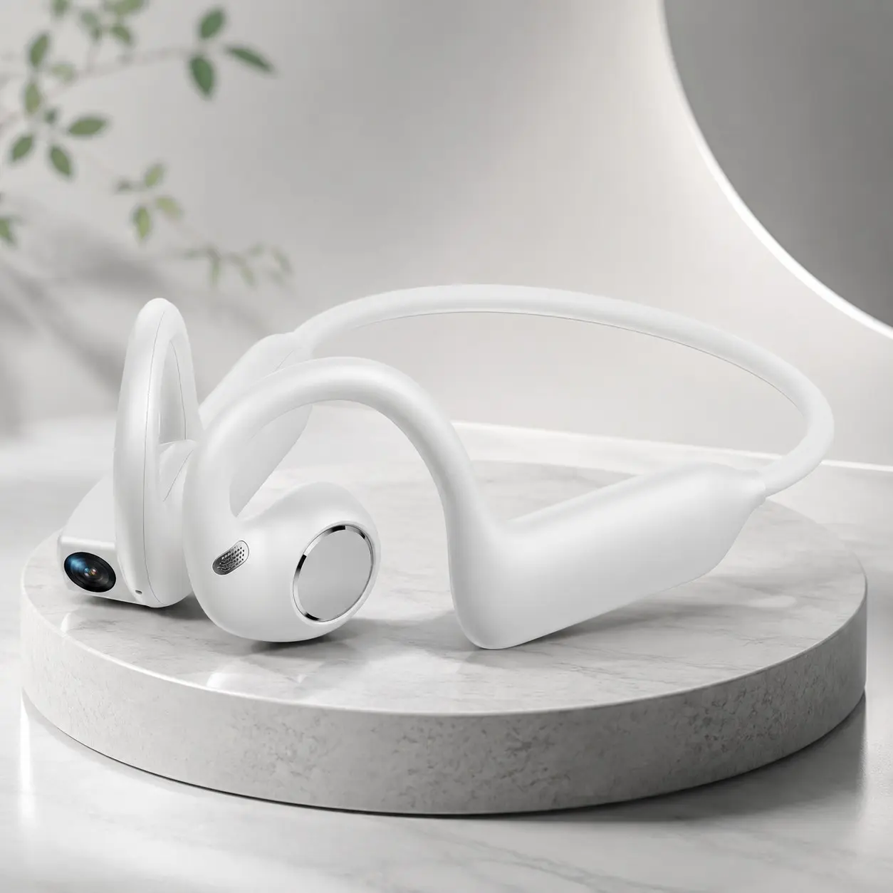 Bone Conduction Bluetooth-compatible Earphones E12, HD Camera, Wireless Calling, Ai Assistant Translation, Object Recognition, New Smart Earphones, Headset Audio