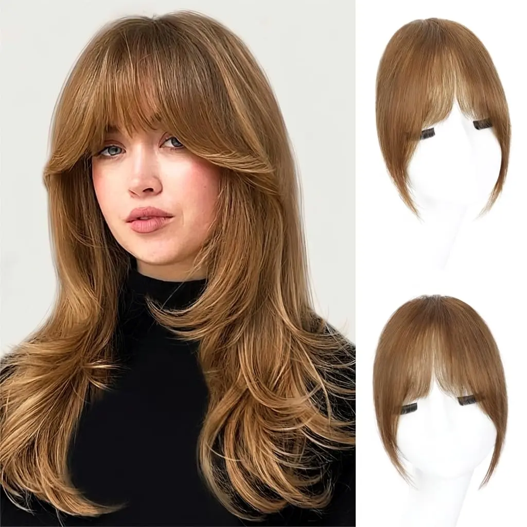 Clip in Bangs Real Human Hair  Bangs Hair Clip Black