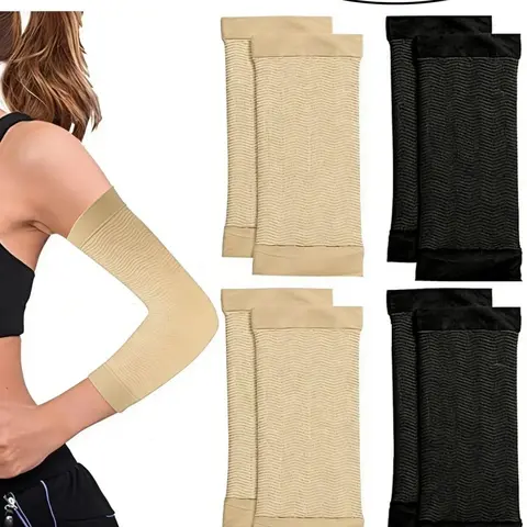 Arm Pressure Sleeve Slim-Fit Sporty Armwear, Arm Sleeves, Plain Pattern Half-Length Arm Cover, All Seasons Wear, Mainland China Origin