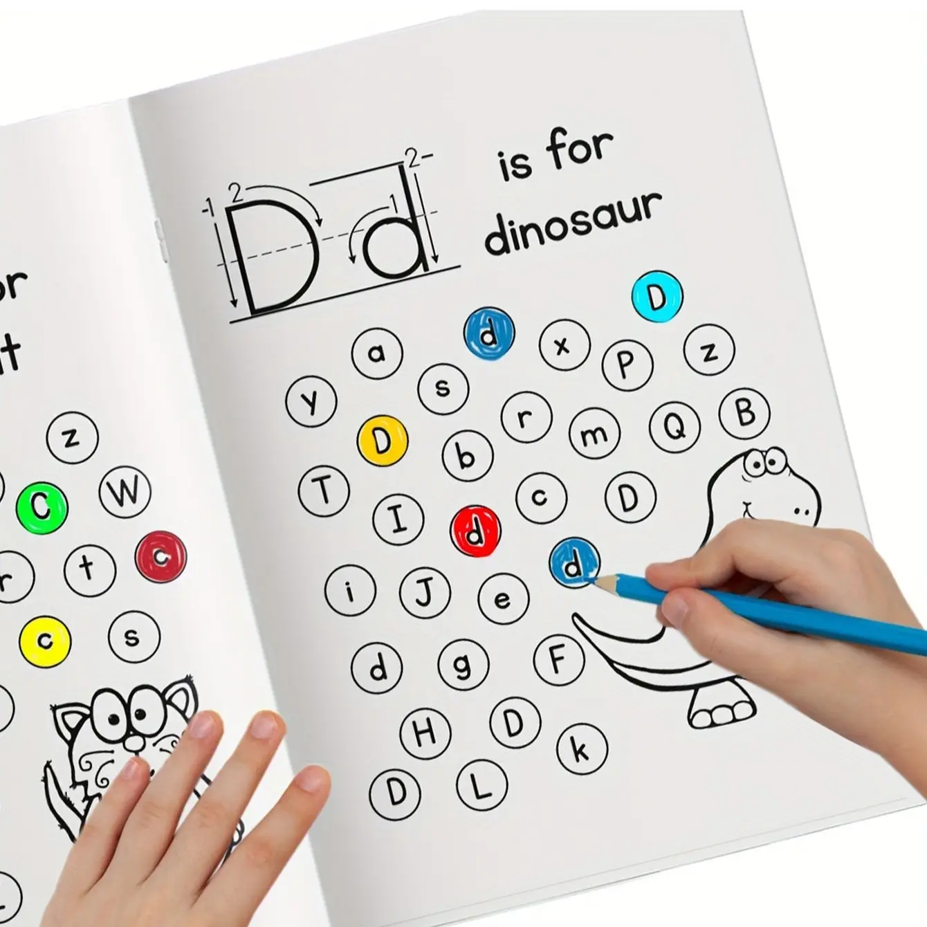 32-Page Alphabet Exercise Book - School Supplies, Letter Painting Red, Interactive Letter Learning and Creative Coloring Activities, Developing Writing Skills, Back-to-School Supplies, Easter and Christmas Gifts, Preschoolers, Letter Learning Book