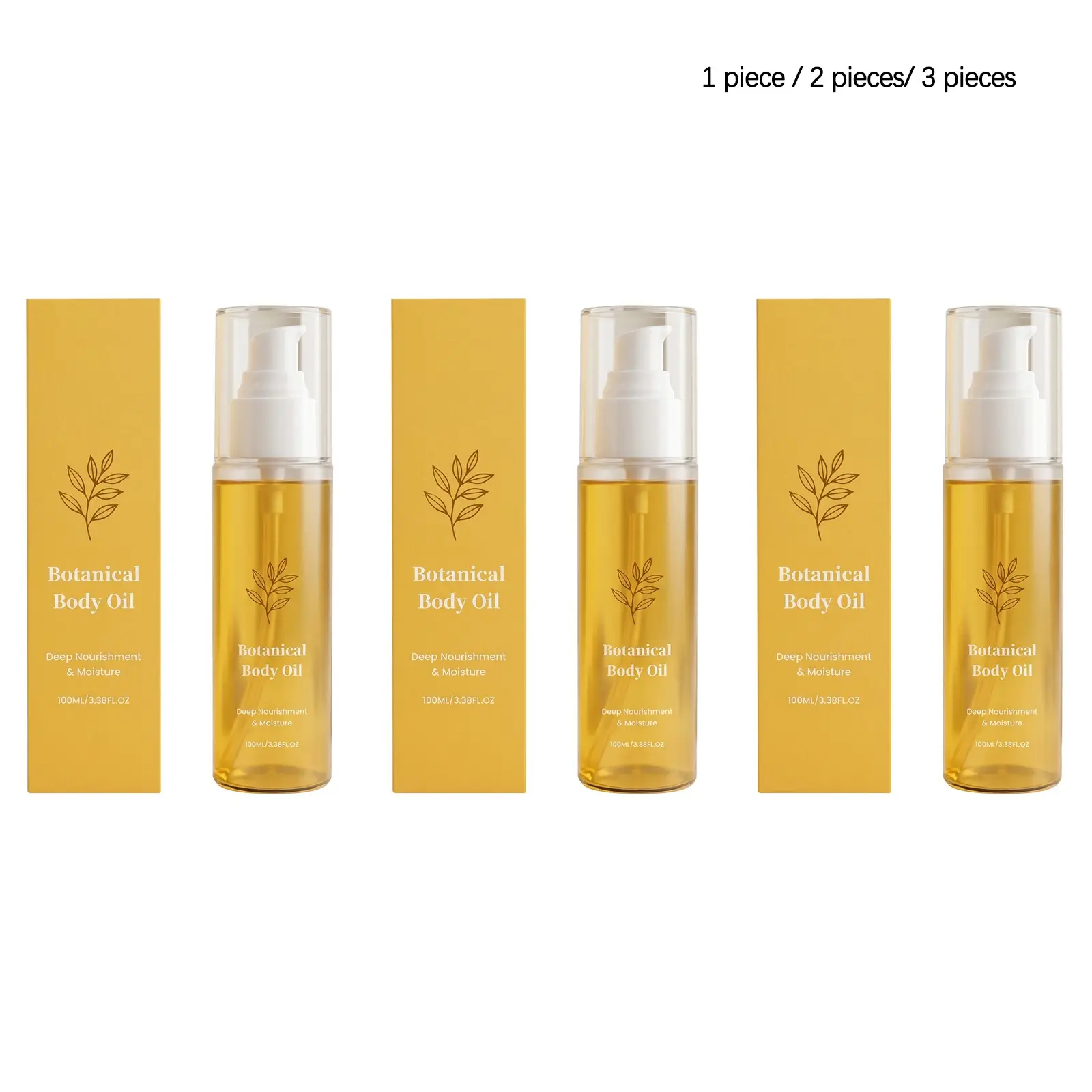 Moisturizing Body Oil (100ML/100ML*2/100ML*3), Gentle Care, Hydrating, Smooth Texture, Refreshing, Lightweight, Easy Absorption, Daily Skin Massage