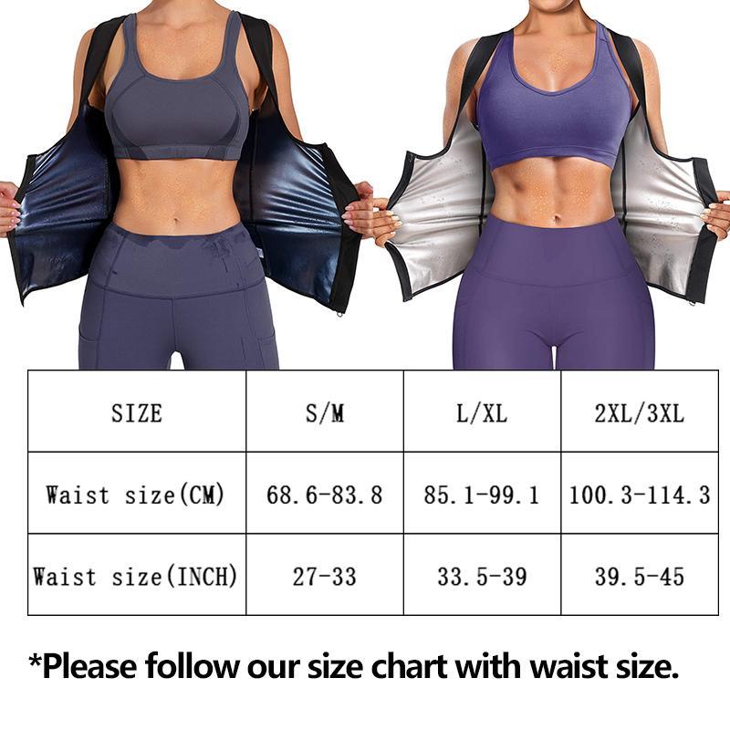 Women Sauna Shaper Vest Sweat Shapewear Tank Top Compression Vest Waist Trainer Corset Gym Fitness Workout Zipper Shirts