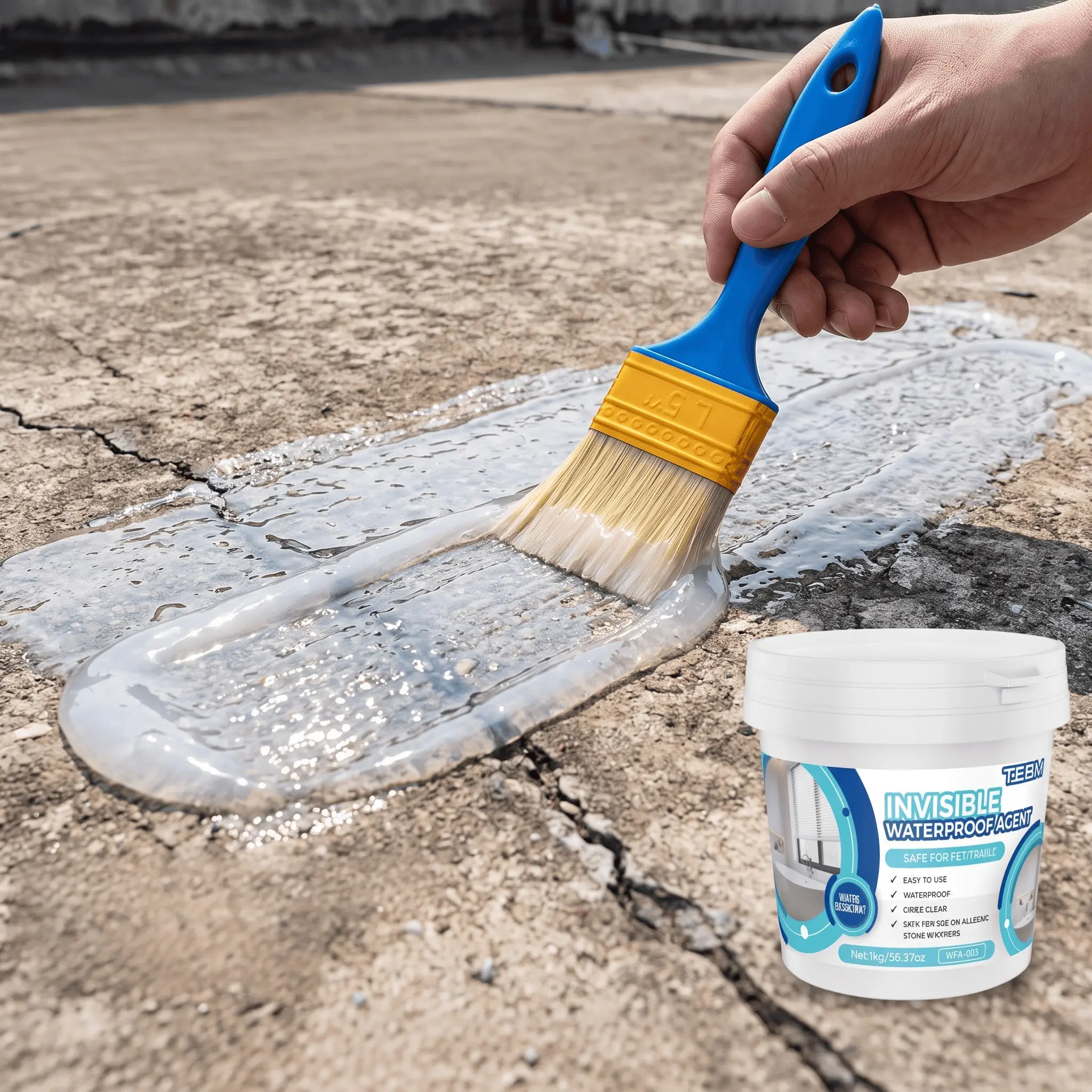 Multi Purpose Invisible Waterproof Agent Clear Drying Long Lasting Leak Sealer Easy DIY Repair Paste For RV Camper Roof Window Floor Balcony Indoor Outdoor Surface Seal