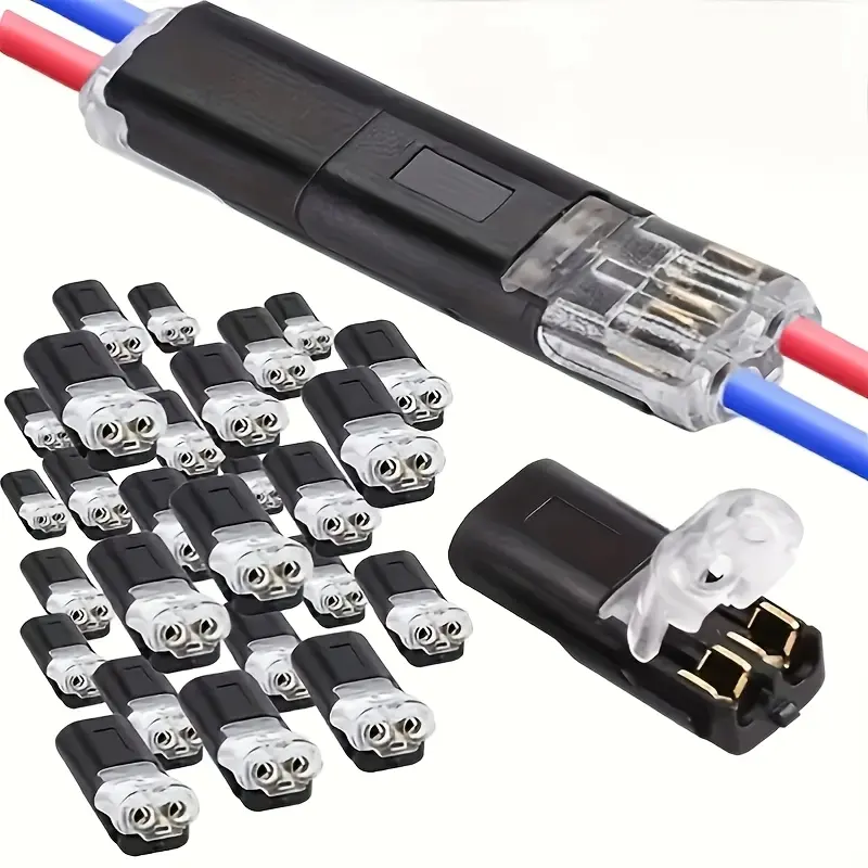 88 pcs-pin 2-way Plug-in LED Cable Connector-quick Connection Low-voltage Power Cable With Lock Buckle, Color Code Matching Design, Suitable For, Lighting Installation And Electrical Work, With Heavy-duty Reliable Connection Function