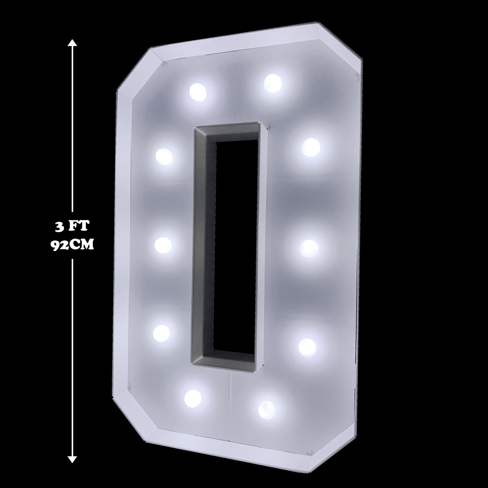 Light-Up Number & Letter (1 Set), Battery-Powered Light-Up Numbers, Giant Numbers for Birthday, Anniversary & Graduation Party Decorations, Party LED Lights