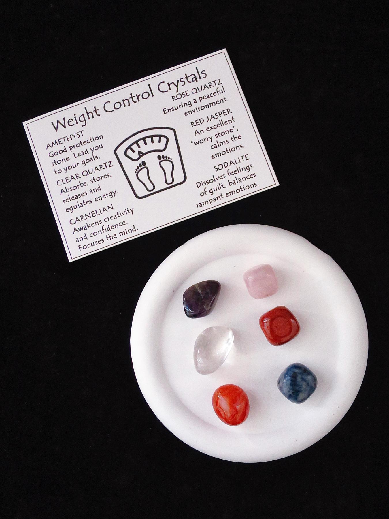 Natural Crystal Stone Set, Weight Control Crystal Stone Set, Energy Healing Crystal, Jewelry Accessories for Women & Men