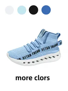 Trend unisex slip-on casual footwear,hollow flyknit construction plus decorative woven strap,durable shockproof outsole matches all kinds of street outfits.