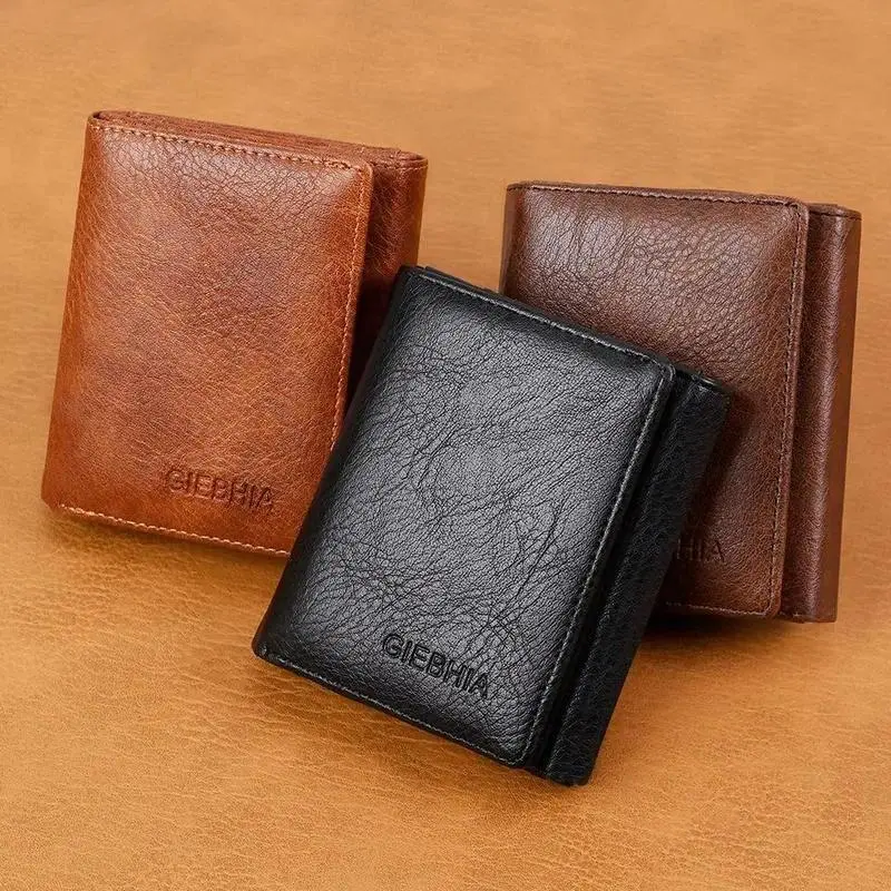 Trifold Wallet Christmas Gift Season Genuine Cowhide Leather Womens RFID Protected Business Card Holder Dual ID Slots Scratch-Resist for Daily Commutes