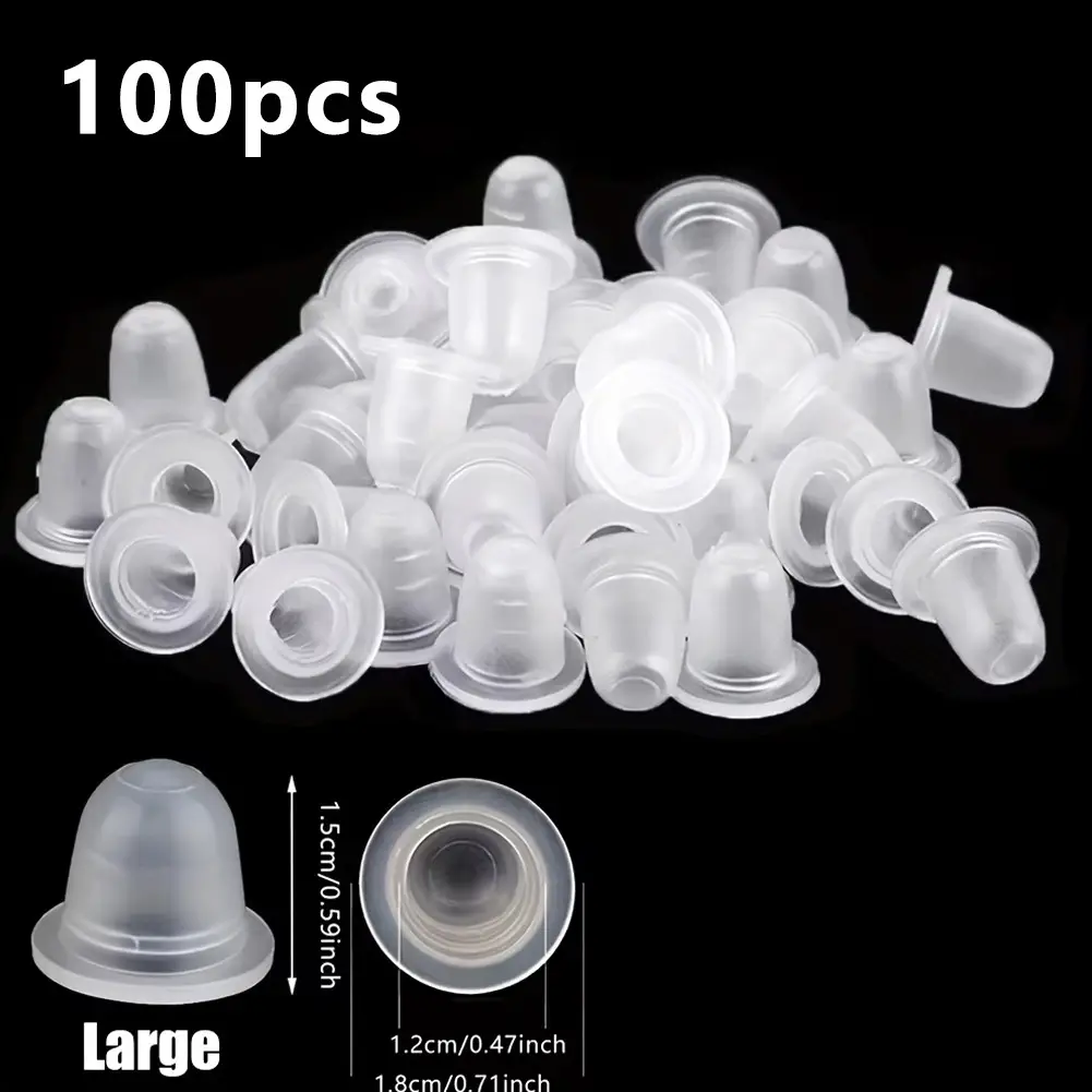 100pcs Tattoo Cup Makeup Holder, Silicone Pigment Cups, Ink Cups, Silicone Pigment Cups, Pigment Tattoo Ink Caps Cups Accessories Holder Cosmetic Tool（Large Size）