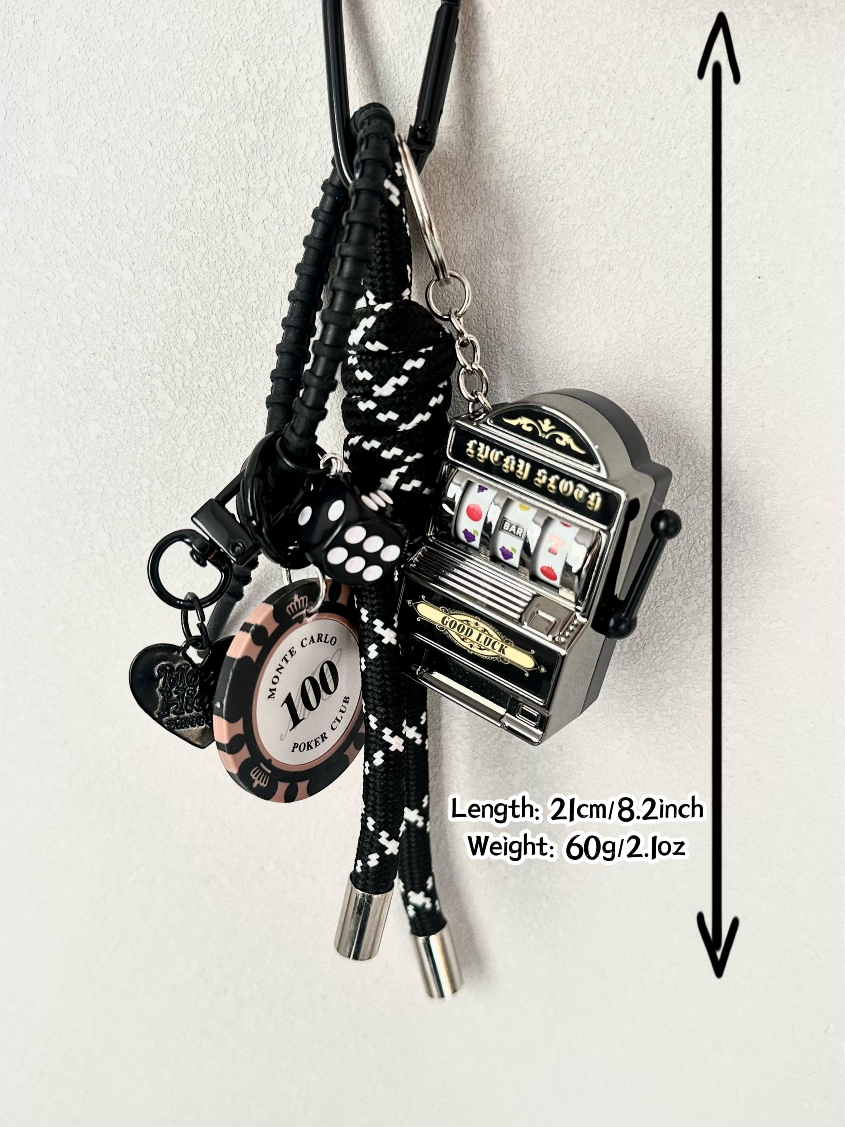 Creative Bag Charm, Vintage Street Style Mini Slot Machine Pendant, Casual All-Season Accessory for Bags, Bag Charm Keychain