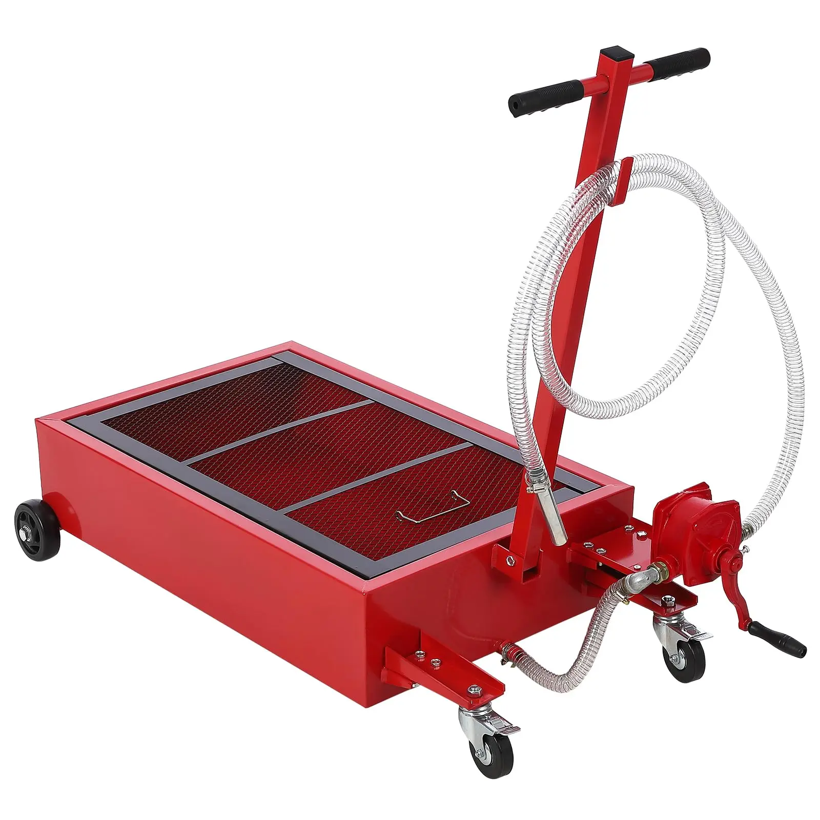 GARVEE20 Gallon Low Profile Oil Drain Pan and Tank with 76L Capacity, Manual Hand Pump, T-Foldable Handle, Wheels, and 7.5 to 8 FT Hose for Easy Oil Changes on Cars, SUVs, and Trucks