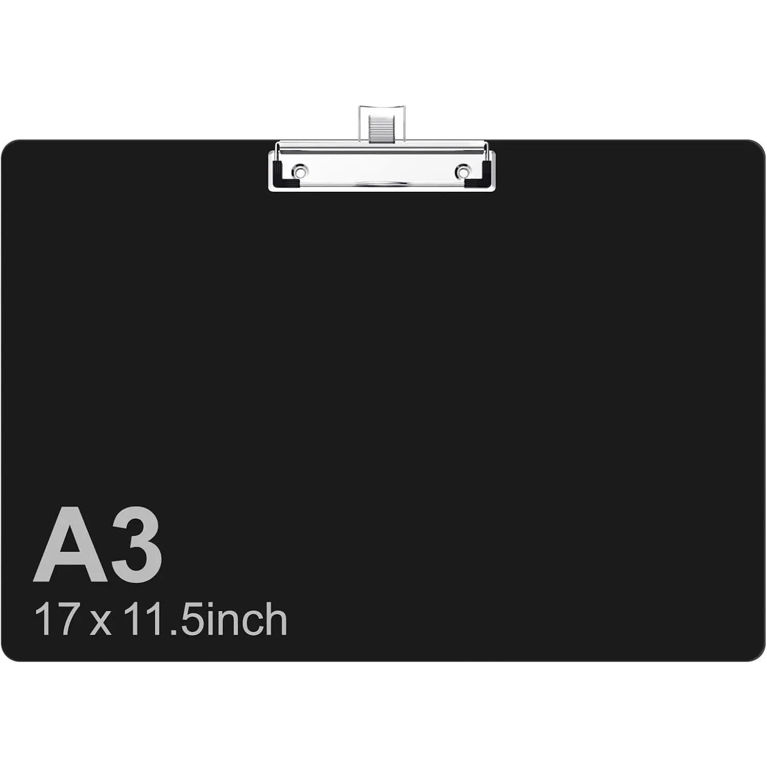 11x17 Large Clipboard with Pen Holder & Document Hold, Landscape Layout Black Tabloid Size Horizontal Clip Board for Teachers, Office & School Supplies