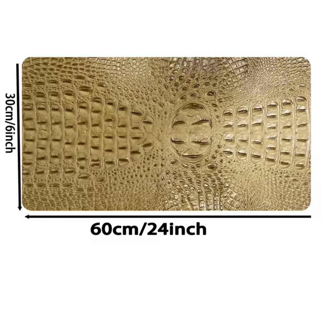 1.4mm Imported First Layer Crocodile Back Bone Pressed Leather, Handmade DIY Leather Material, Genuine Cowhide Skin