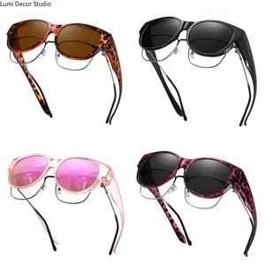 4-Pack Polarized Fit Over Sunglasses Men & Women, Large Frame UV400 Shades, Wear Over Prescription Glasses, Versatile Eyewear for Driving Travel Outdoor Daily Use summerwins