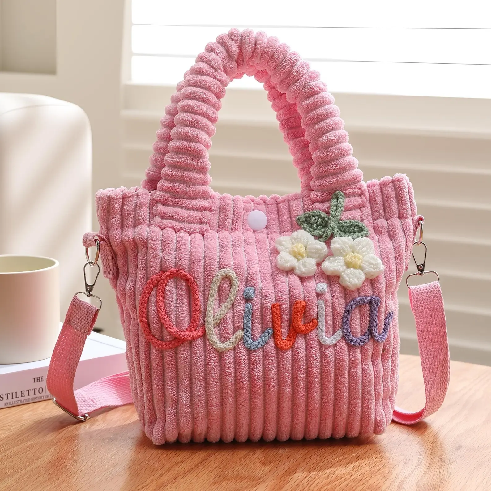 AS1004 Personalized Custom Name Handbag Plain Blank Custom Name Shoulder Messenger Bag