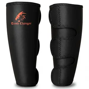 Unisex 5-7mm Neoprene Weightlifting Shin Guards & Calf Support Brace - Adjustable Compression Fit for Deadlifts, CrossFit, Unisex Fit