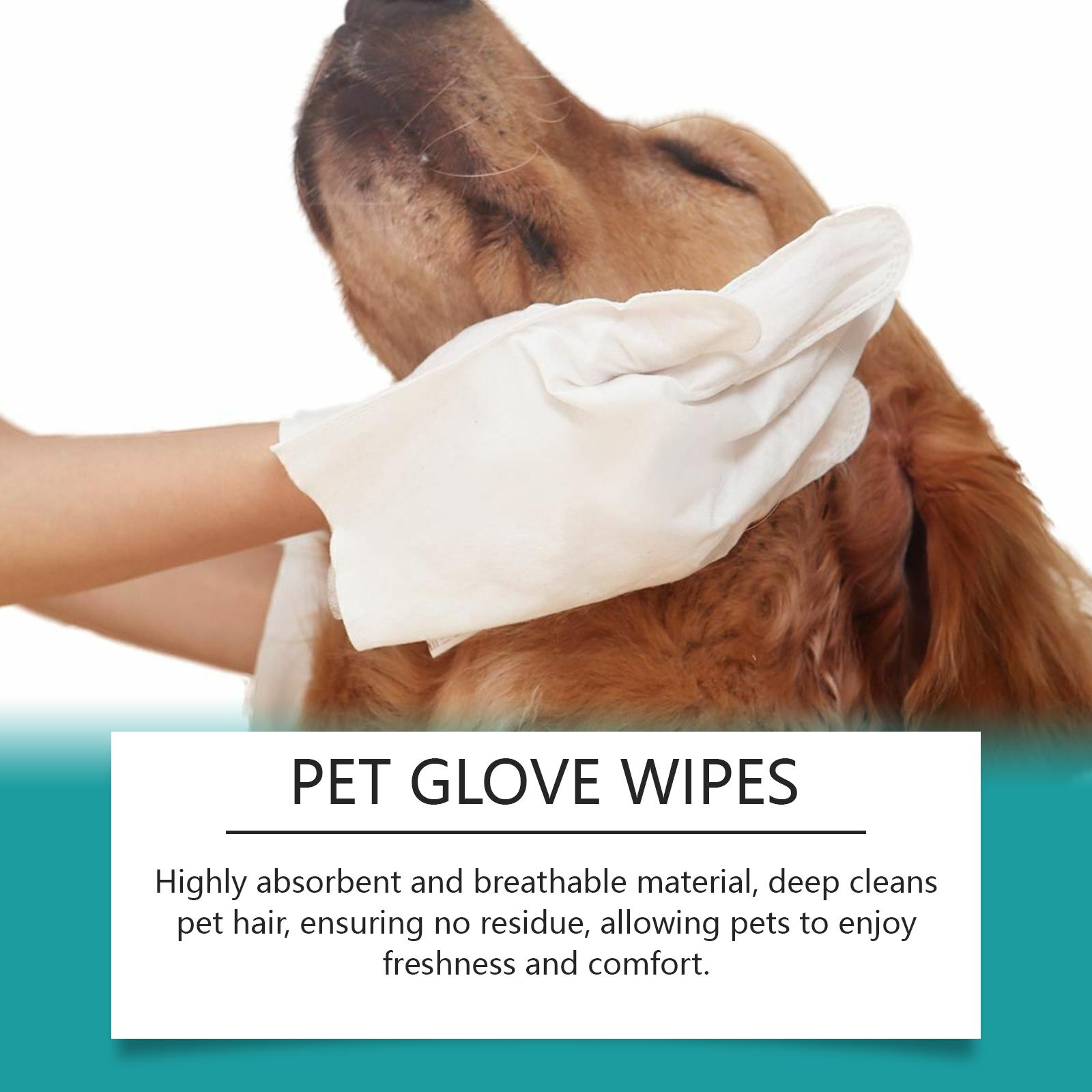 Kriath Pet Cleaning Gloves For Dogs And Cats, No Need For Bathing, Hair And Skin Cleaning, Dirt Care Gloves