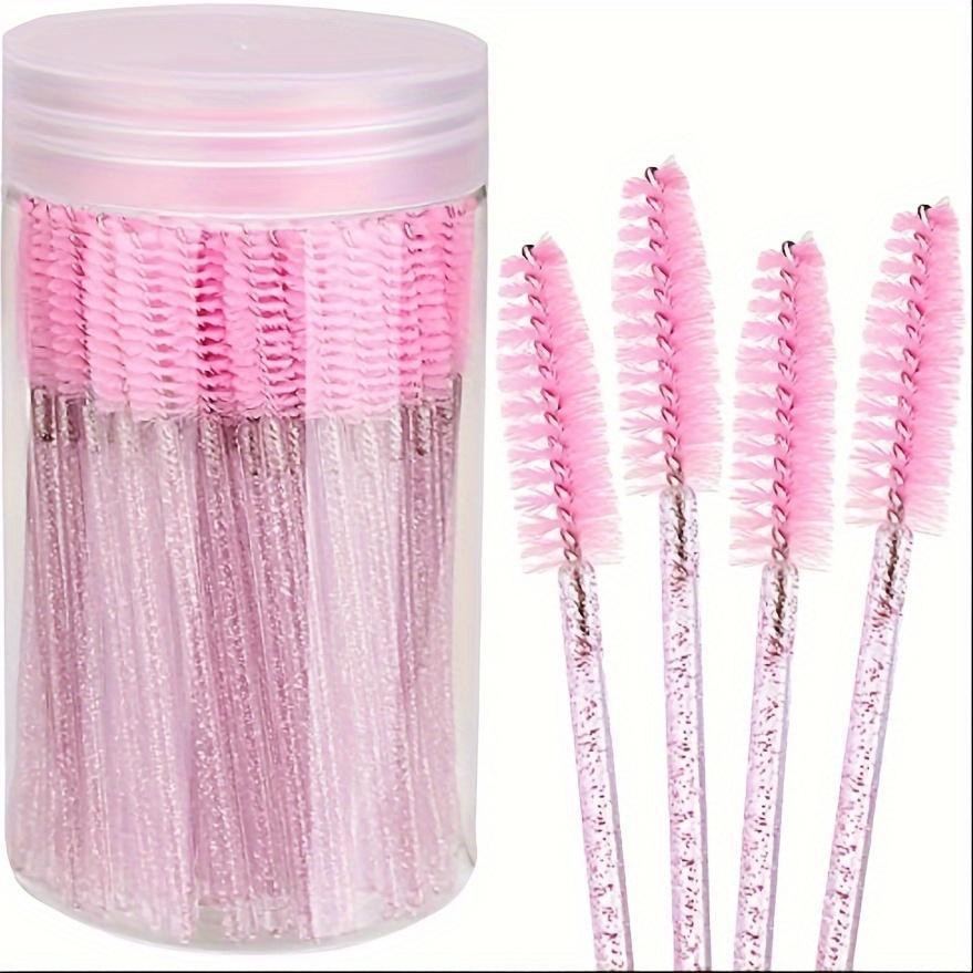 Disposable Eyelash Brush with Container, 40pcs/box Mascara Wands for Travel Eyelash Makeup, Spoolie Accessories for Eyelash Extensions, Cosmetic Accessory, Makeup Brushes, Eyelash Tools, Cosmetics Makeup Tools