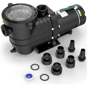 1.5 HP Pool Pump Above Ground and Inground,6500 GPH Powerful Self Primming Swimming Pool Pumps with Strainer Filter Basket,Upgraded 110V/220V Dual Voltage, 60HZ Silent Operation
