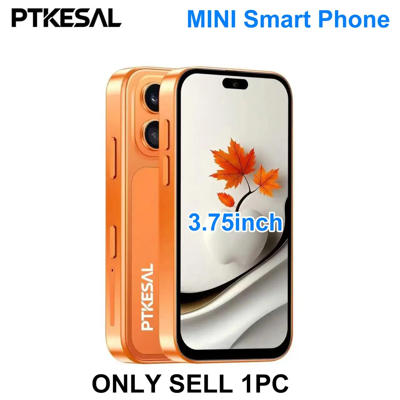 Ptkesal Smart Mini Phone, Android Mobile Phone, 3g Dual Sim, 3.75 Inch HD Screen, 2gb RAM 16GB ROM, Quad Core, 2500mah Battery, Digital