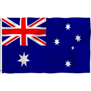 Anley Fly Breeze 3x5 Foot Australia Flag - Vivid Color and Fade proof - Canvas Header and Double Stitched - Australian National Flags Polyester with Brass Grommets 3 X 5 Ft