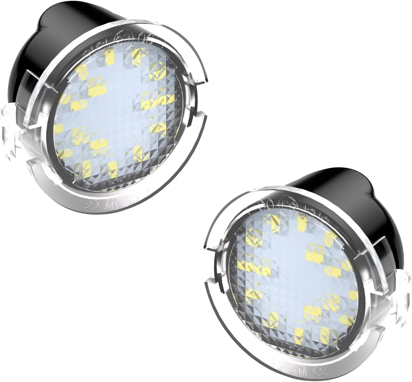 Side Mirror Puddle Light LED Lamp Compatible with Ford F150 Explorer Edge Expedition Flex Fusion Taurus X, 6000K White, 2-Pieces