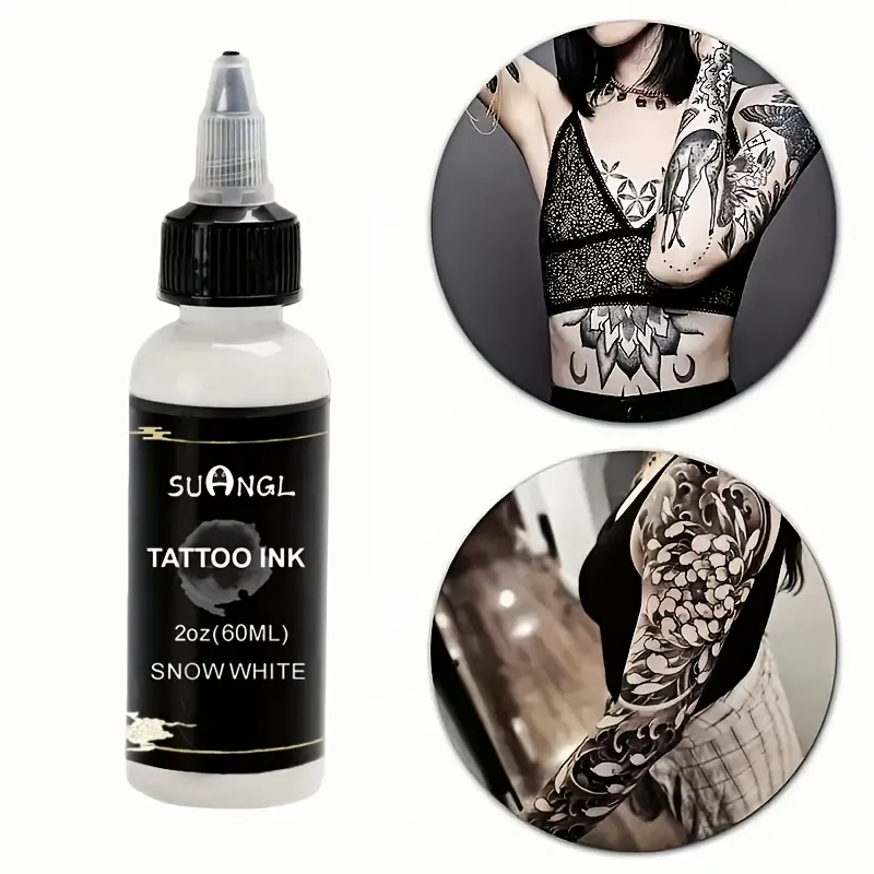 Tattoo ink, 30/60ml bottled tattoo pigment, permanent makeup painting pigment, used for outlining shadows - suitable for tattoo beginners and tattoo artists to practice, New Year/Valentine's Day gift