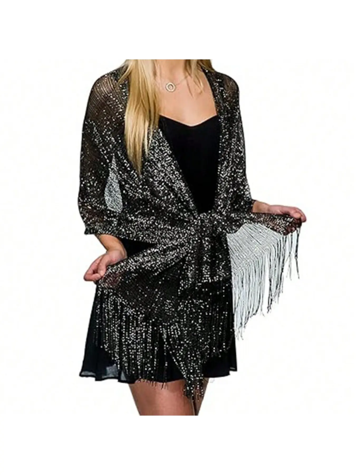 Luxury Gold Silver Thread Bridal Shawl with Clasp Formal Evening Wear Wrap for Women Wedding Party Prom Dinner Accessory