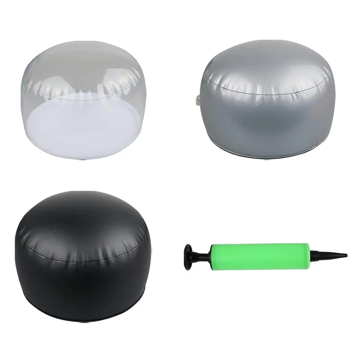 Clear Inflatable Tabletop Display Stand, Portable Hat Rack for Wigs Hats Helmets and Caps, 3 Pack for Storage