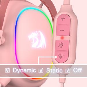 Redragon H510 Zeus-X RGB Pink Wired Gaming Headset - 7.1 Surround Sound - 53MM Audio Drivers in Memory Foam Ear Pads w/Durable Fabric Cover- Multi Platforms Headphone - USB Powered for PC/PS4/NS Redragon H510 Zeus-X RGB Pink Wired Gaming Headset - 7.1 Surround Sound - 53MM Audio Drivers in Memory Foam Ear Pads w/Durable Fabric Cover- Multi Platforms Headphone - USB Powered for PC/PS4/NS