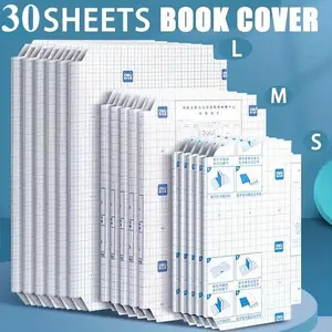 30pcs Self-Adhesive Book Covers, Transparent Frosted Book Films, Book Covers, Protective Book Covers, Pre-Cut Book Covers, Reusable and Adjustable Book Covers, Thickened Protective Book Covers