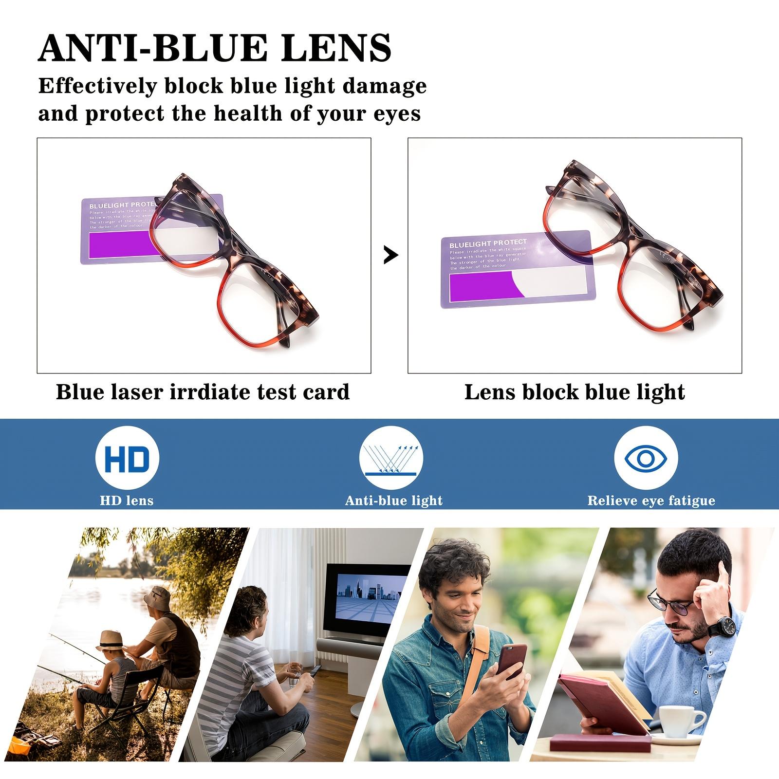 DEAAOK 4 Pack Reading Glasses  Women and Man  Anti Blue Light Readers Anti Eyestrain Reading Glasses Blue Light Blocking Computer Eyeglasses