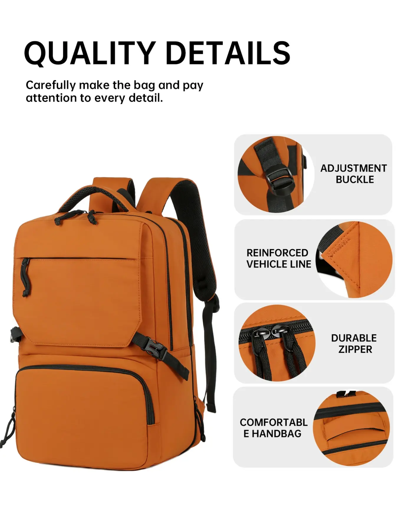 Carry on Backpack for 1-8 Days Trips, Extra Large 40L Travel Backpack TSA Approved, Expandable Laptop Bagpack, Water Resistant Bag Compatible with 15.6 inch Laptops, Black