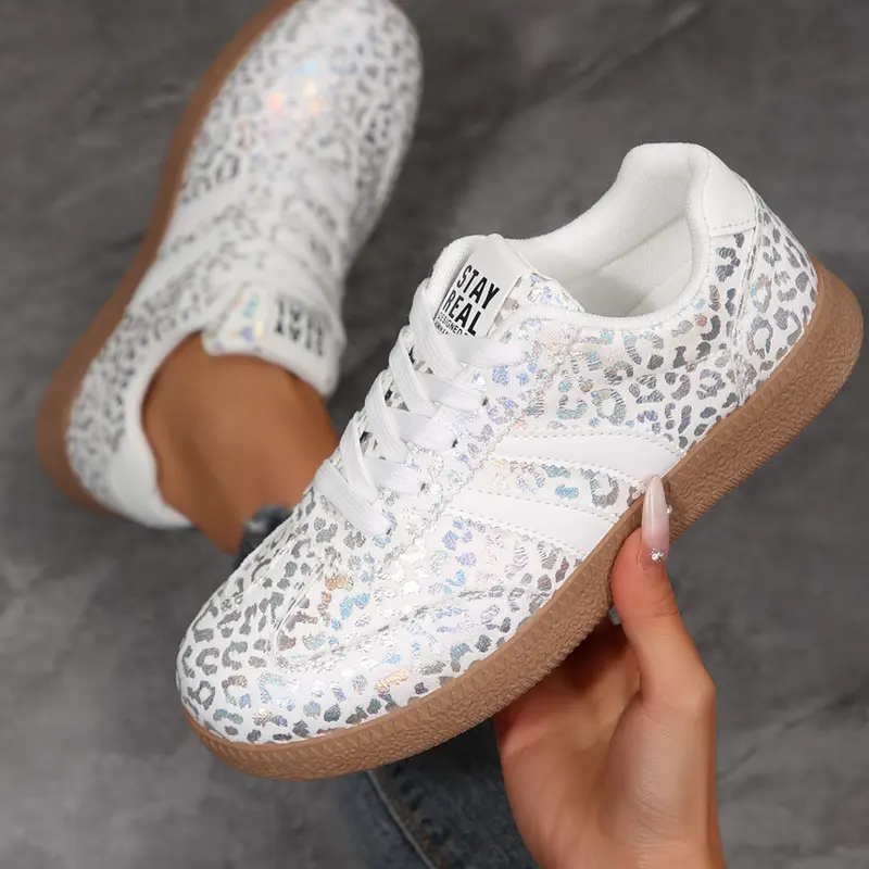Women's Lightweight Lace-Up Sports Shoes, Breathable Cushioning Design, Anti-Slip Rubber Sole, Casual Daily Wear for All Seasons