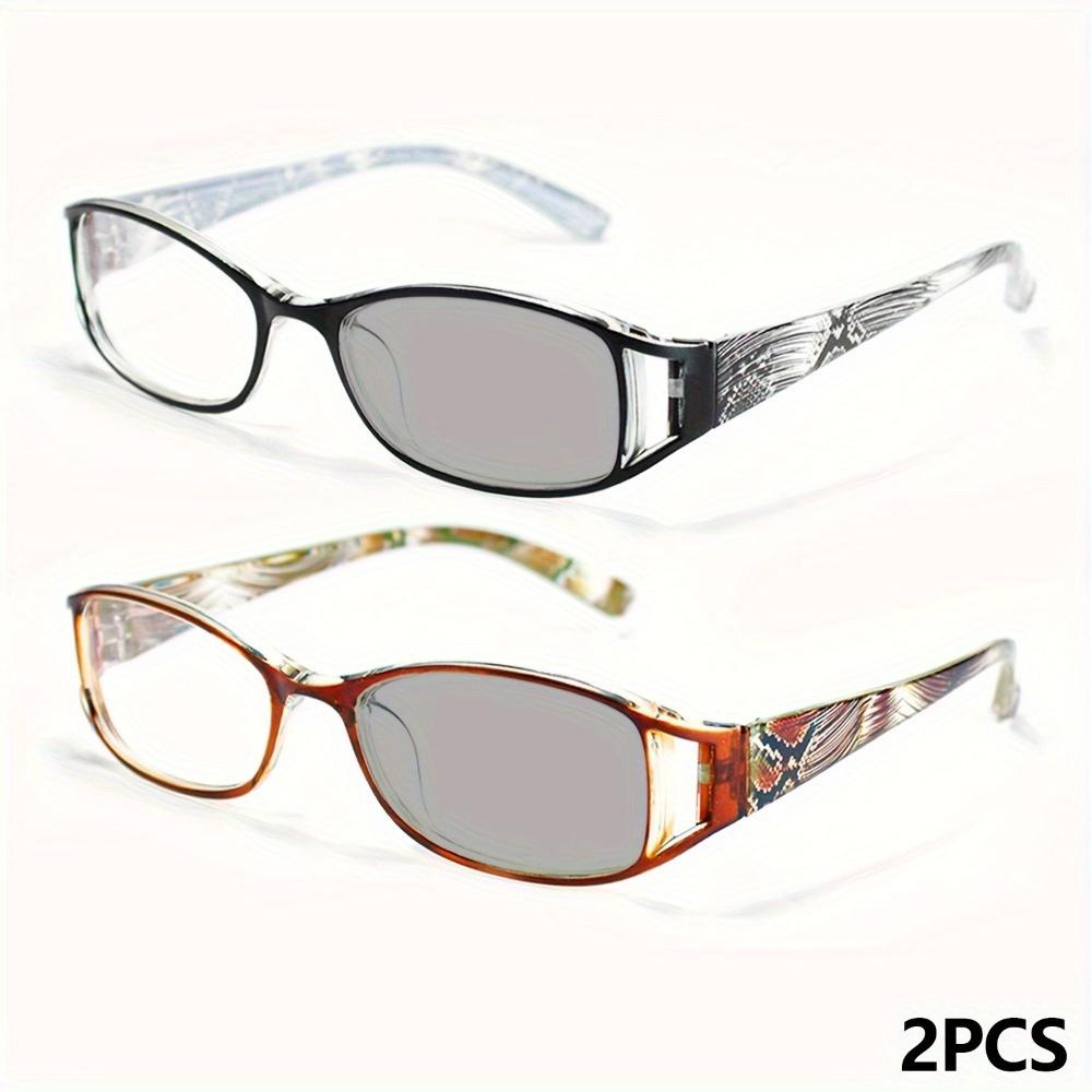 2 Pairs Fashion Rectangular Reading Glasses Ultra Lightweight High Definition Lenses Elegant Unisex Eyewear Thoughtful Gift Choice