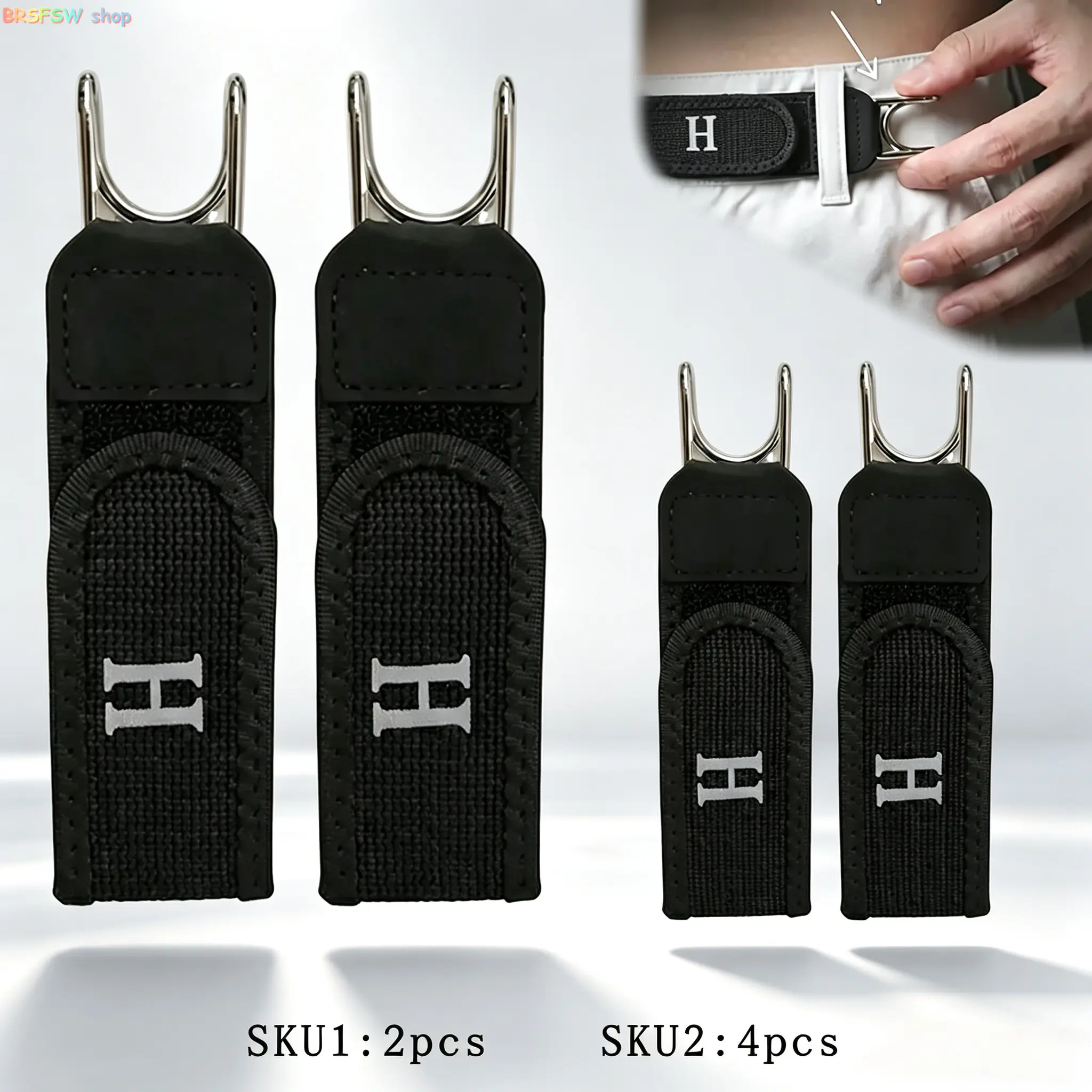 Unisex metal buckle elastic belt (2-4 pieces) – a unique Father's Day gift for men; adjustable length, holeless design, invisible and durable; available in standard and extended versions; a practical accessory suitable for outdoor work and casual wear.