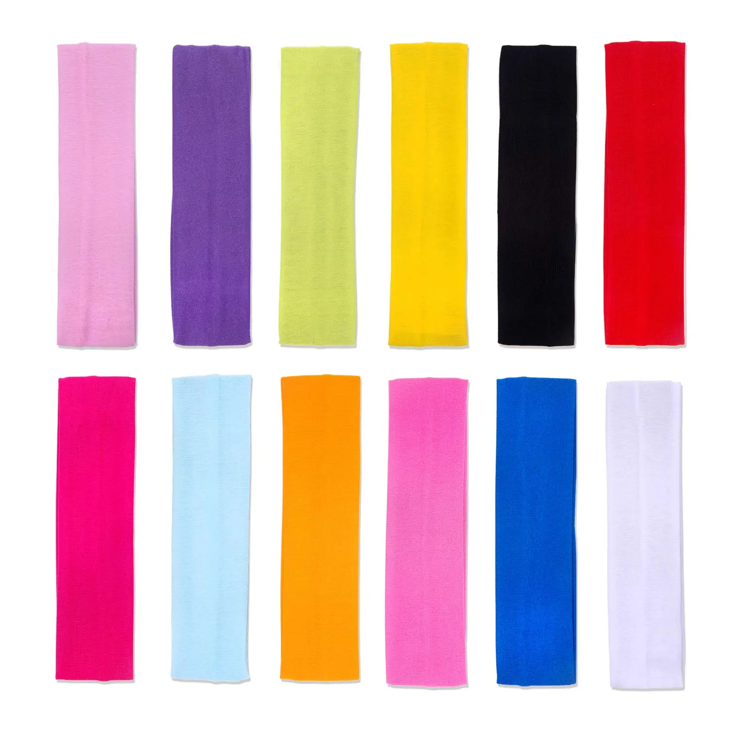 Women Yoga Hair Bands, 12 Colors Soft Elastic Headbands for  Workout  wrap accessories