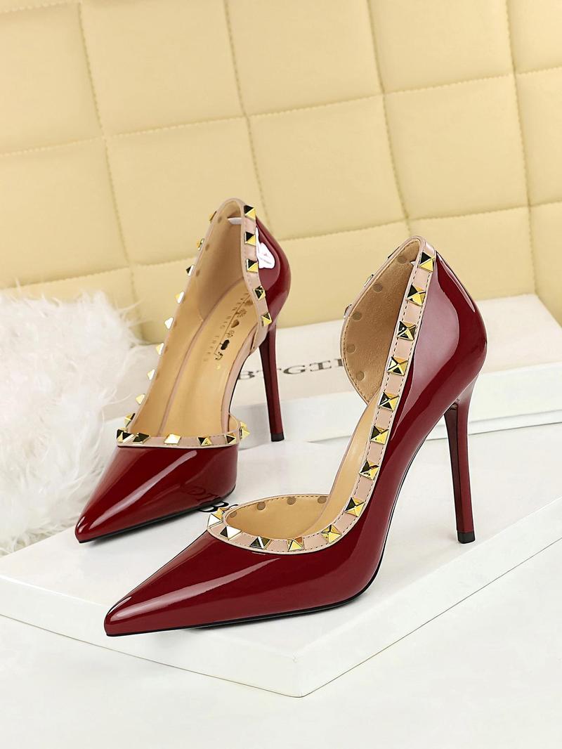 Women's Fashionable Studded Decor High Heel Shoes, Stylish Elegant Pointed Toe Slingback Pumps, Stiletto Heels for Party, Daily Clothing Decor for Women & Girls, Classy