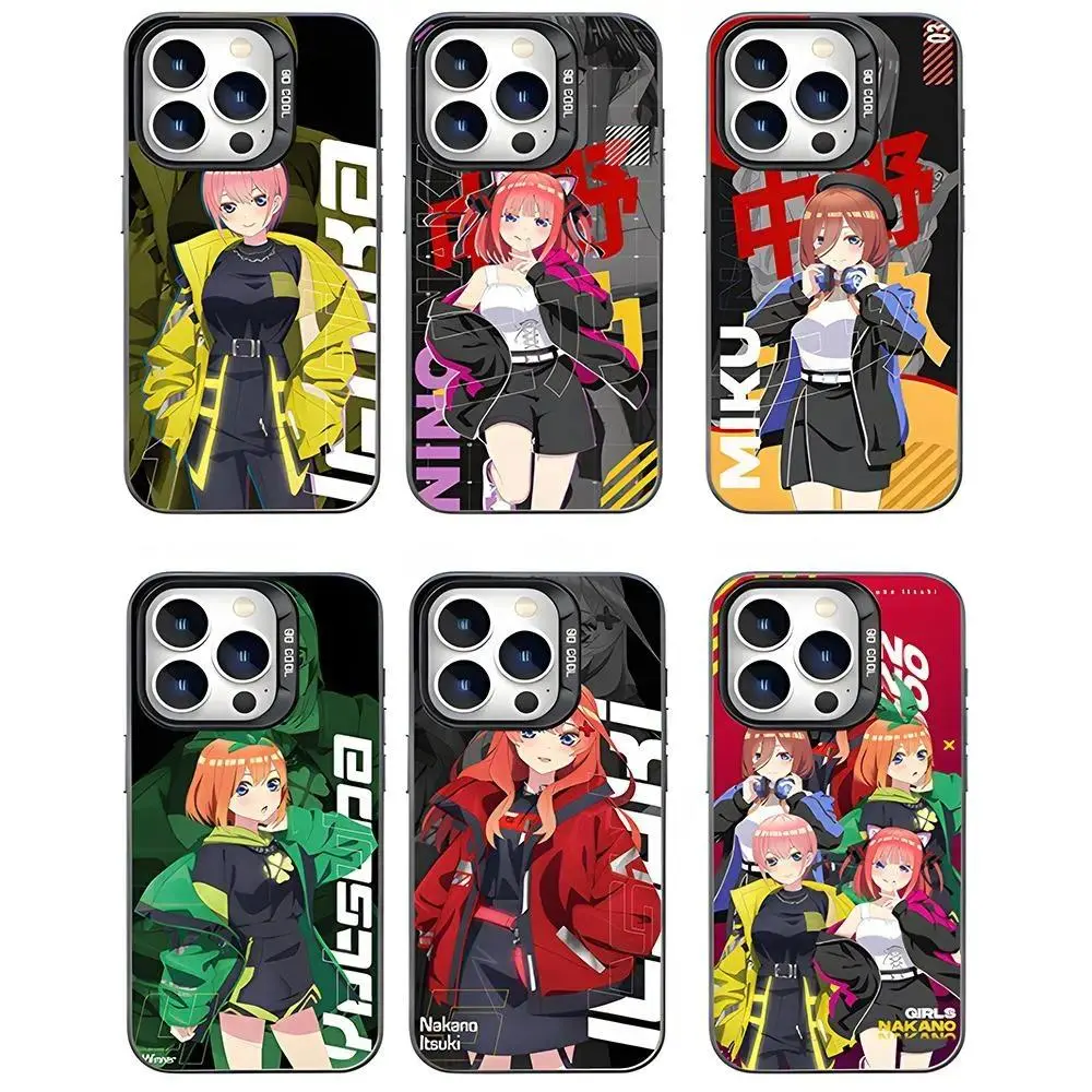 Kawaii anime girl M-Miku The Q-Quintessential Q-Quintuplets phone case Compatible For iPhone 17 Pro MAX Air 16 15 14 13 12 11 Pro MAX, Samsung S26/S25/S24/S23/S22, Featuring a Shockproof Matte Back  for Drop Protection, holiday Gift for Couple