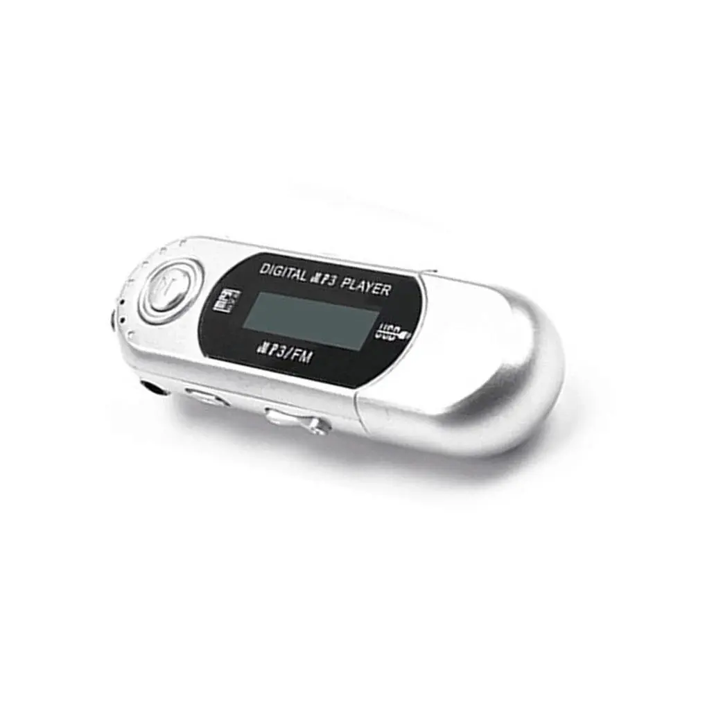 MP3 Mini Player Support 32G TF Card Flash Drive Lightweight LCD Music Player 3.5mm Audio Jack One Finger Control with Card Slot