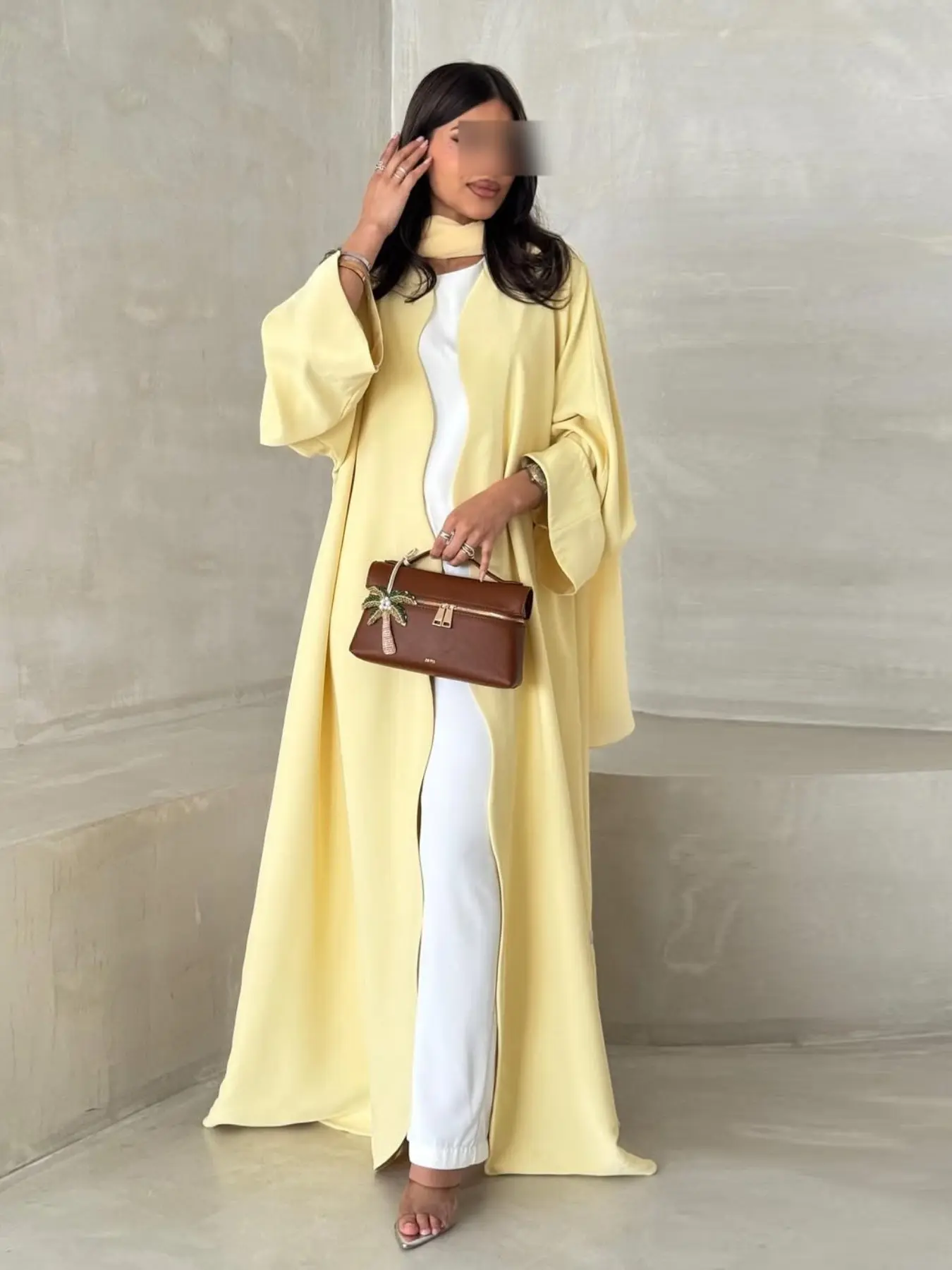 Hafizah 2026 Summer Modest Women's New Casual Fashion Cover Up Cardigan Long Dress, Plain Color Single Piece Outerwear, Loose-Fitting