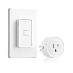 Remote Control Outlet,  Remote Outlet  with  Base,   Off Power  for Lights, Lamps, Fan,  Appliance, 100ft RF Range, 10A/1250W, Pre-Programmed W14RC1106