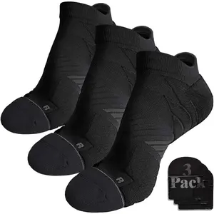 No Show Running Athletic Anti-Blister Wicking Coolmax Socks, Seamless Anti-odor(Gift)