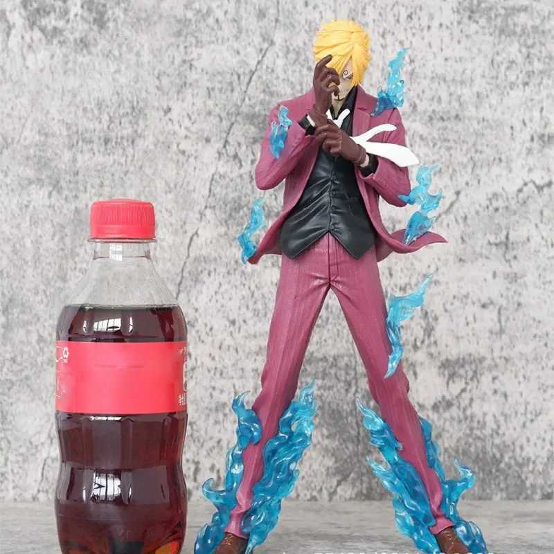 Anime One Piece Sanji Simplified Battle Mode Statue Figure Model Toy Collectible Ornament, Anime Merchandise Gift Idea