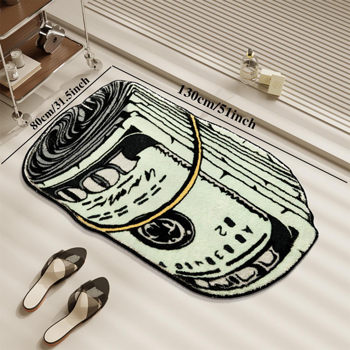 Creative Dollar Pattern Rug, 1 Count Non-slip Soft Floor Mat, Washable Area Rug, Print Rug, Home Decor for Living Room Bedroom Bathroom, Bedroom Decor
