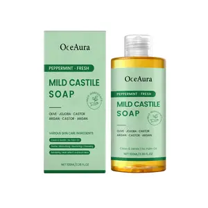 Peppermint Refreshing Moisturizing Shower Gel, Body Cleanser, Nourishing Deep Care
