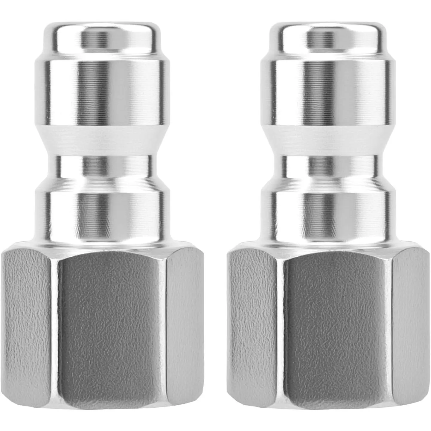 Washer Coupler 2 count 1/4 inch Female NPT Fitting Quick Connect Plug | 304 Stainless Steel Quick Connect Plug for Cleaning Machine 5000 PSI