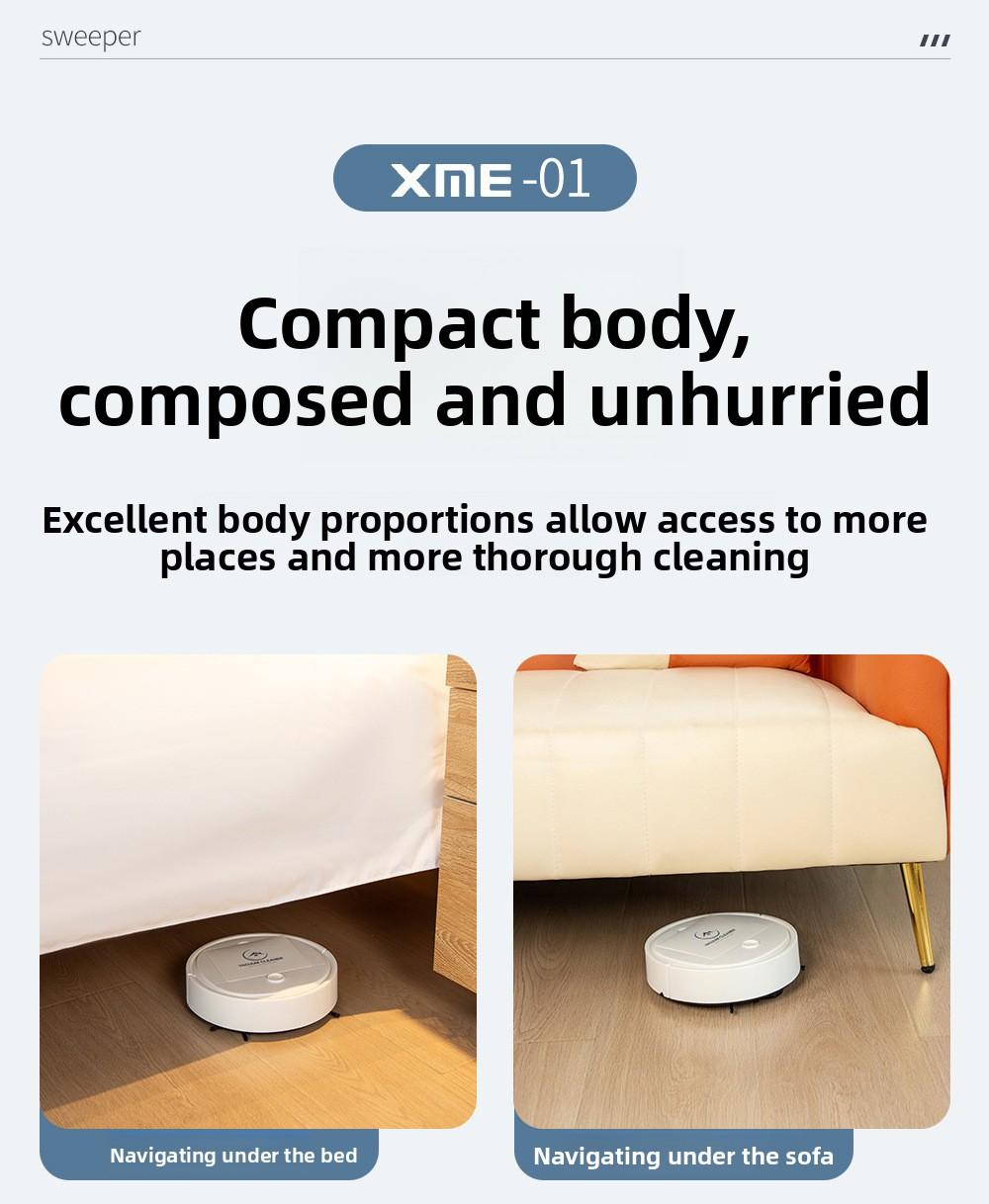 Cross-border sweeping robot, fully automatic household mini cleaning machine, USB rechargeable smart vacuum cleaner, gift wholesale